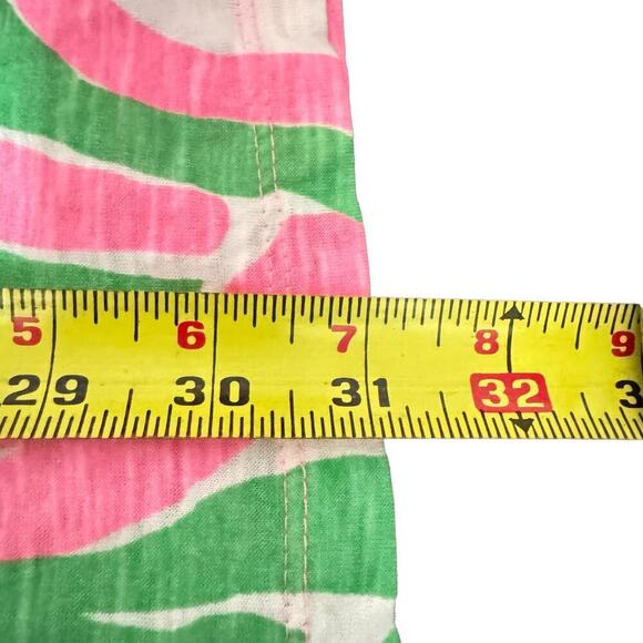 Lilly Pulitzer Bonita Cover Up Dress Tunic V Neck Mini Cotton Pink Green Size XS - Picture 10 of 10